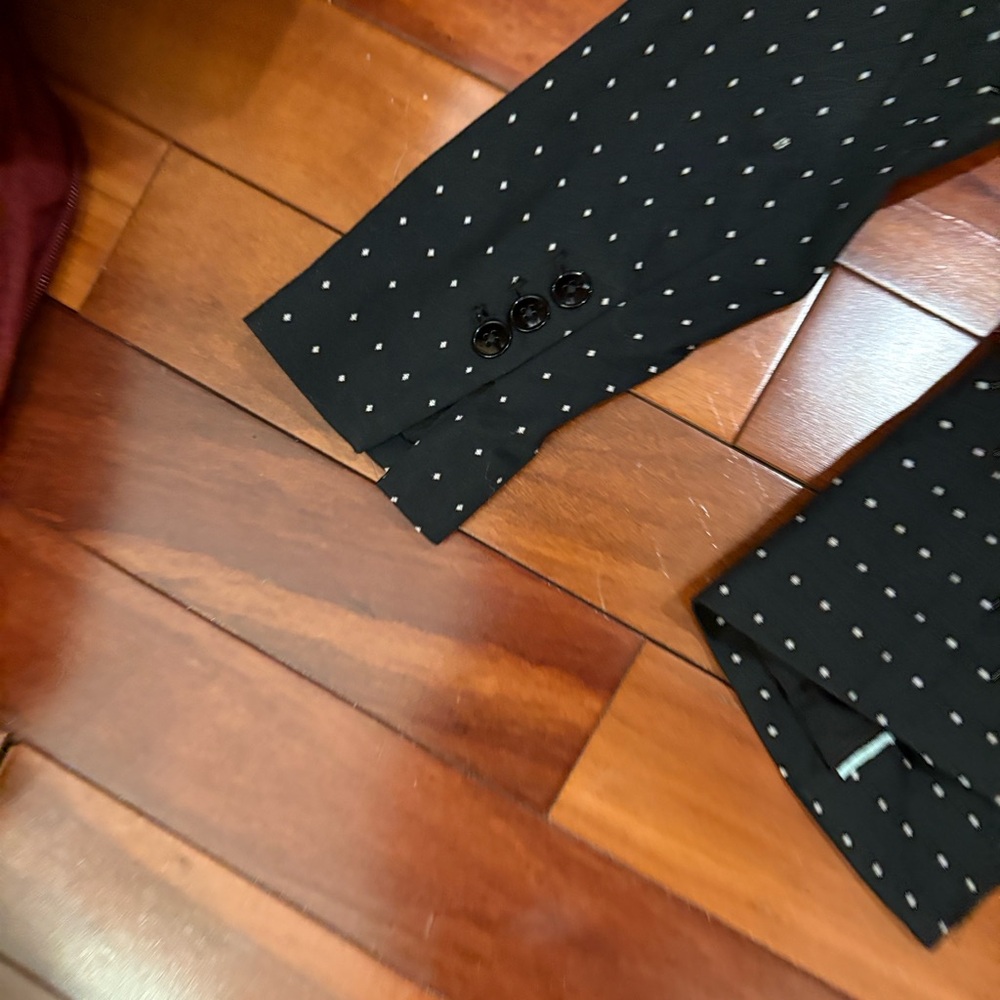 White House Black Market Black Blazer with white polka dots - Picture 7 of 8